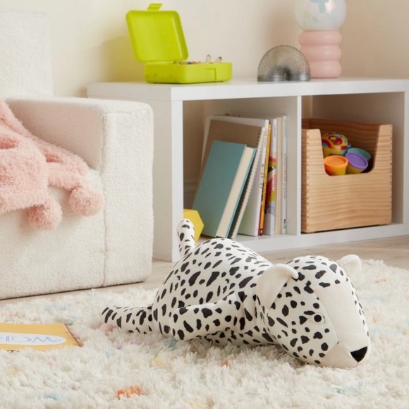 Cheetah Weighted Plush Throw Pillow Black/White - Pillowfort - Picture 2 of 11